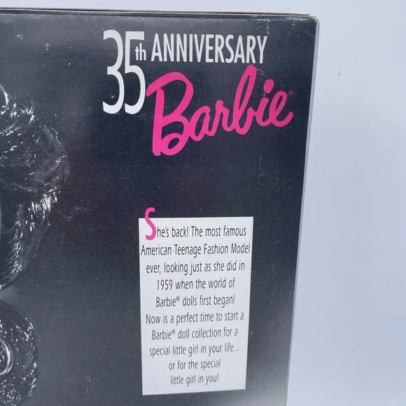 1993 Mattel 35th Anniversary 1959 Reproduction Brunette Barbie #11782 NRFB - Picture 10 of 16